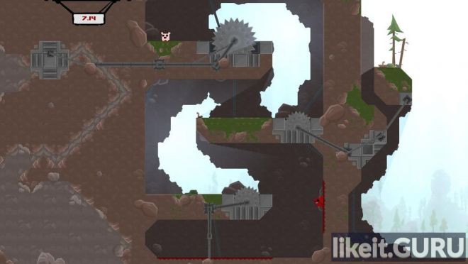 Super Meat Boy game screen